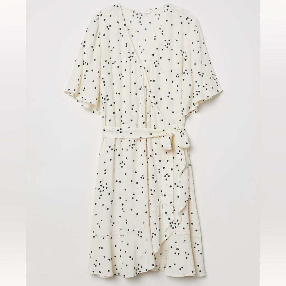 NWT H&M Polka Dot Wrap Dress Size 12